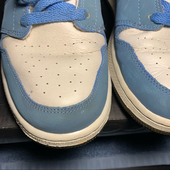 Air Jordan 1 Retro Alpha White University Blue 2007 7Y - Picture 7 of 16